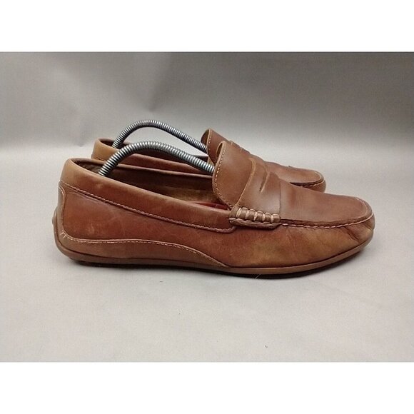 Florsheim Driver Mens Loafer Driving Moccasins Shoes Brown Leather Slip-On 9.5 - Picture 2 of 13